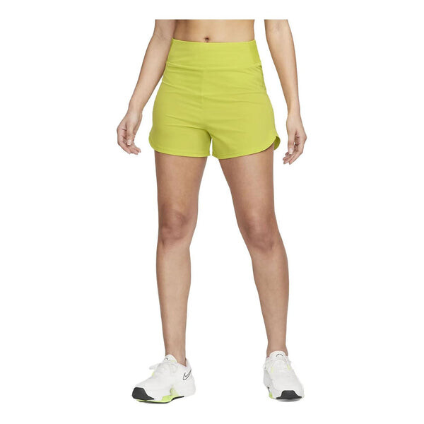 

Шорты bliss dri fit fitness с высокой талией, шорты с подкладкой Nike, зеленый