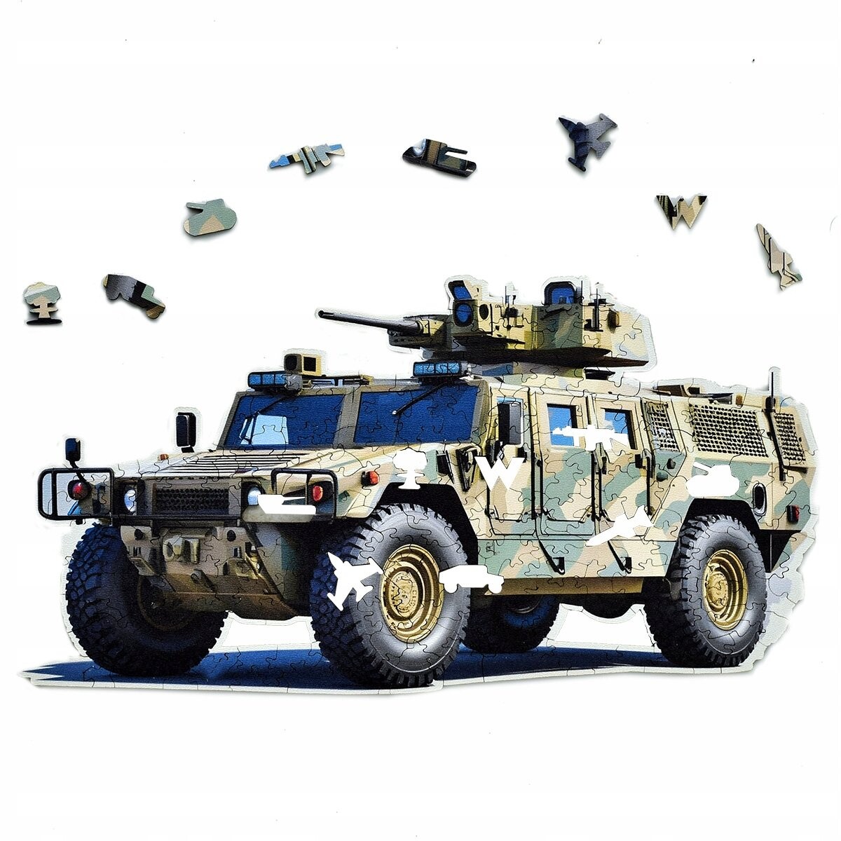 

ДЕРЕВЯННЫЙ ВОЕННЫЙ ПАЗЛ 170 деталей JEEP HUMMER L Wood You Do