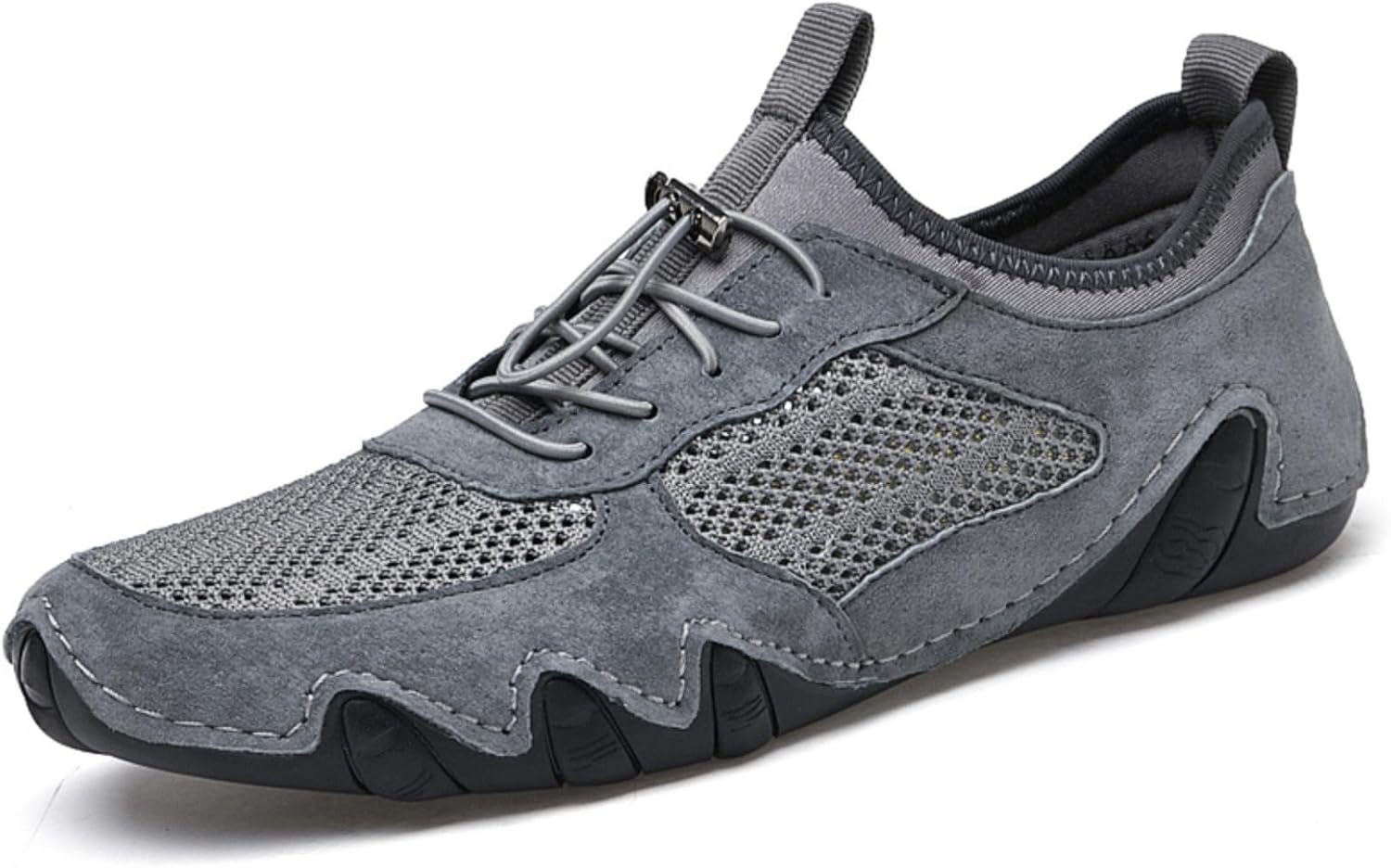 

Мужские мокасины с дышащей сеткой, повседневная обувь, стильные, удобные, ручной работы Ojpo, серый