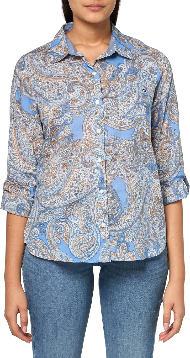 

Женская спортивная одежда Tommy Hilfiger с отворотом, Blue Haze Multi