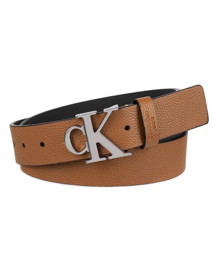 

Мужской ремень с пряжкой-логотипом Calvin Klein, черный