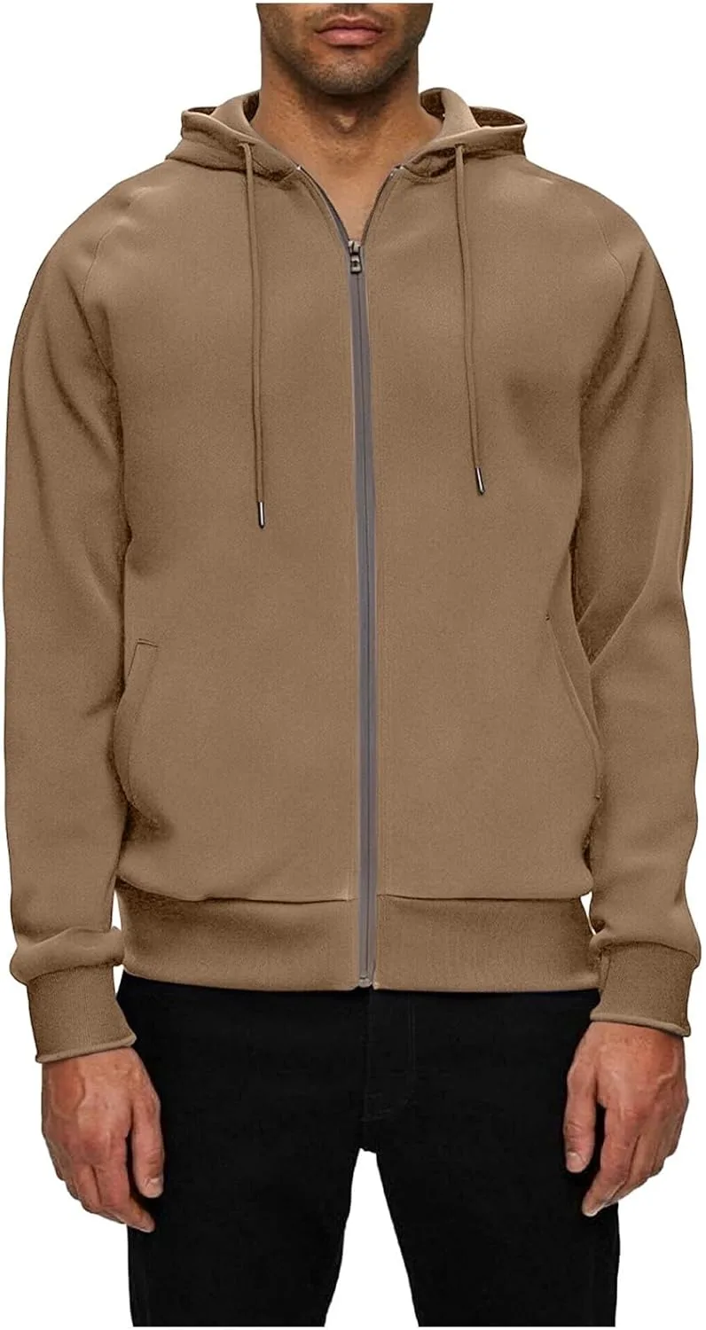 

Мужская толстовка с капюшоном на молнии, Casual, Cotton