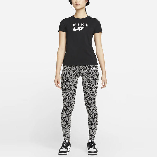 Футболка (WMNS) Nike AS W Sportswear Nike Sportswear Tee SS Sport DAISY Black, черный — фото 2