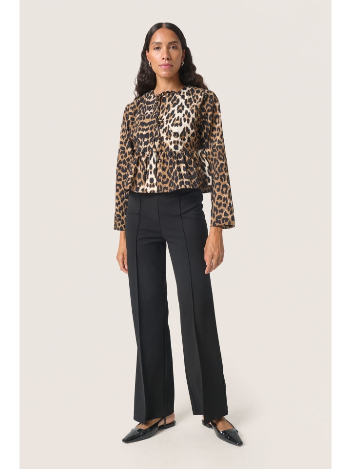 

Блузка с длинными рукавами SLXala Feminine Form с леопардовым узором Soaked in Luxury