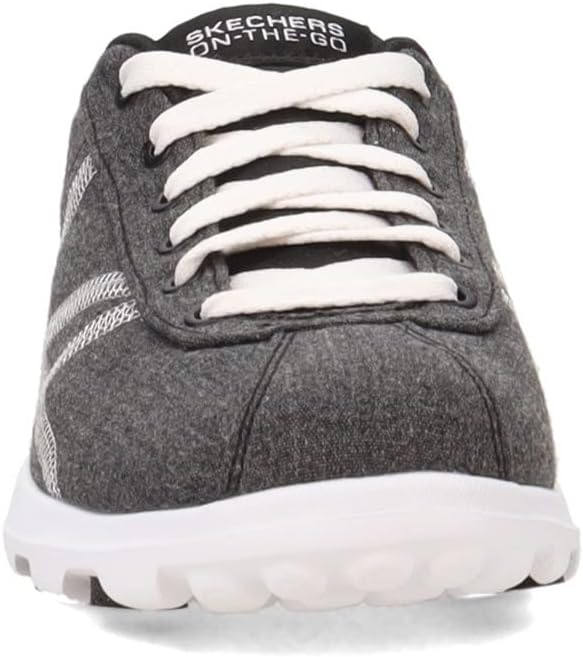 Мужские кеды Skechers On the go 2.0 с тканевым верхом и шнуровкой, белый/черный — фото 3