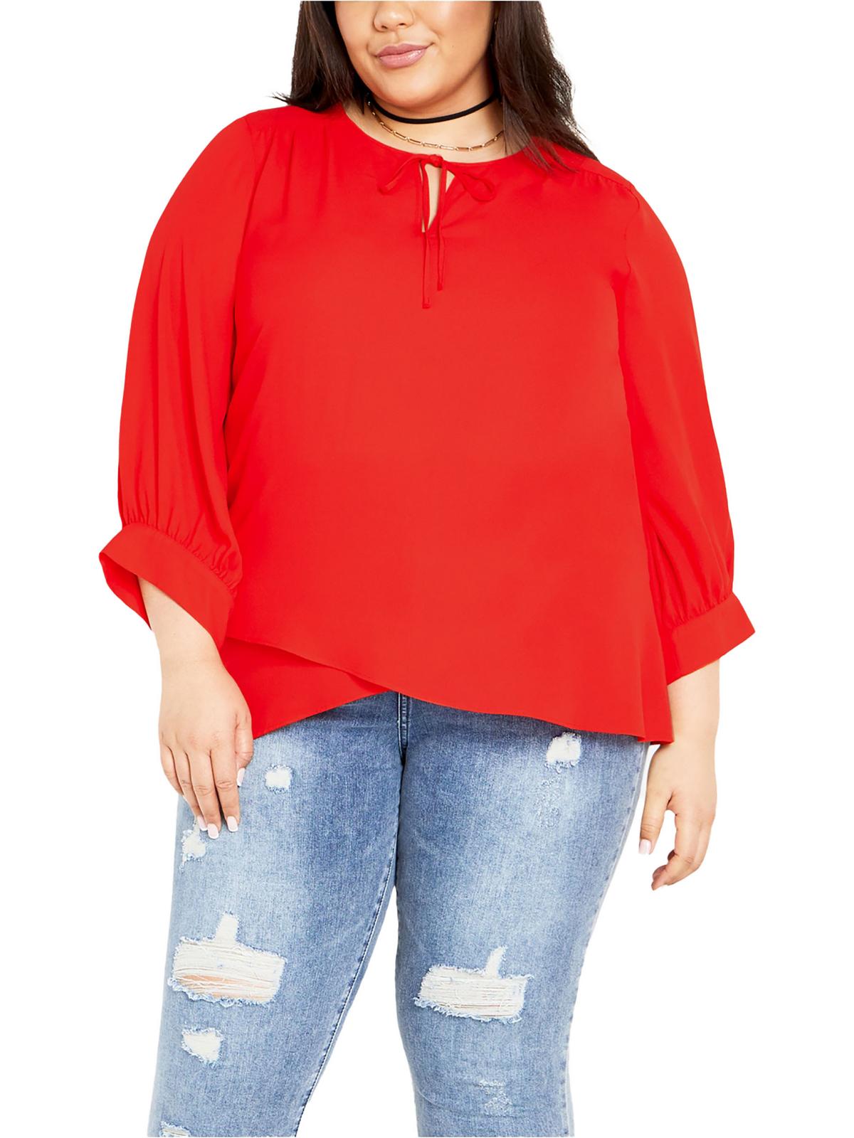 

Женская блузка Monica Hi-Low из полиэстера City Chic, цвет tigerlily