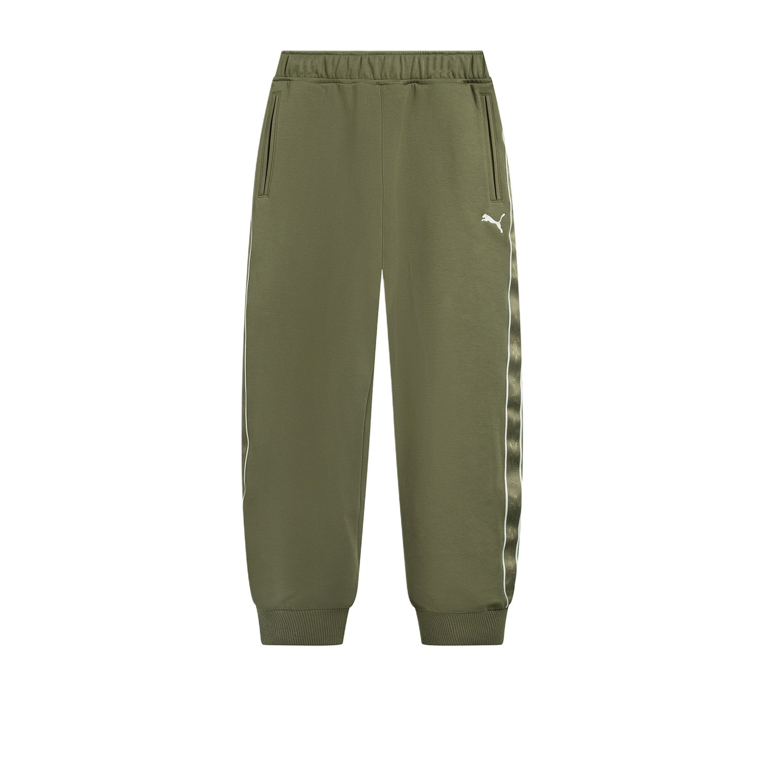 

PUMA Вязаные спортивные штаны унисекс оливково-зеленого цвета