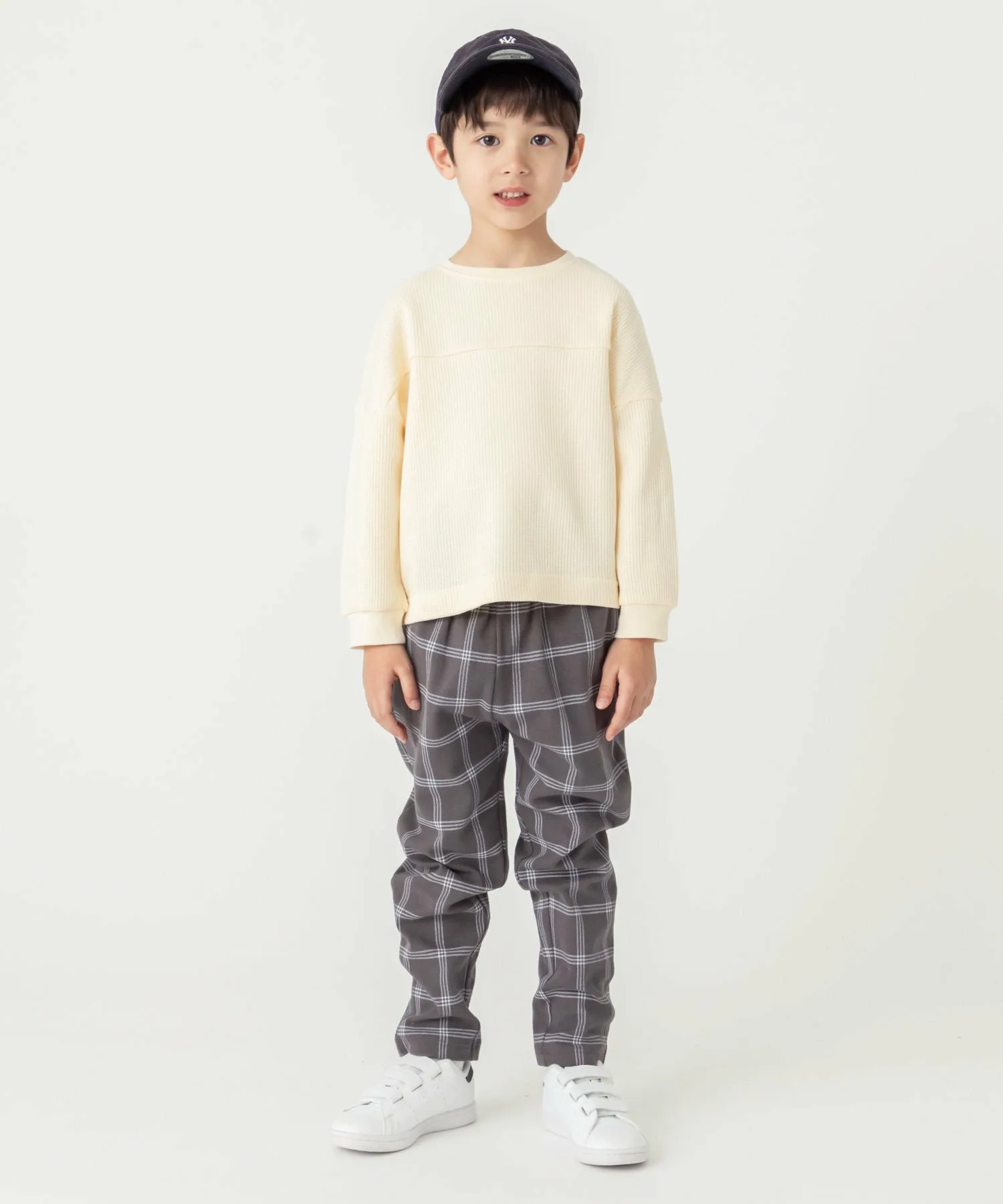 Эластичные брюки с принтом по всей поверхности Ever Closet, Check Charcoal