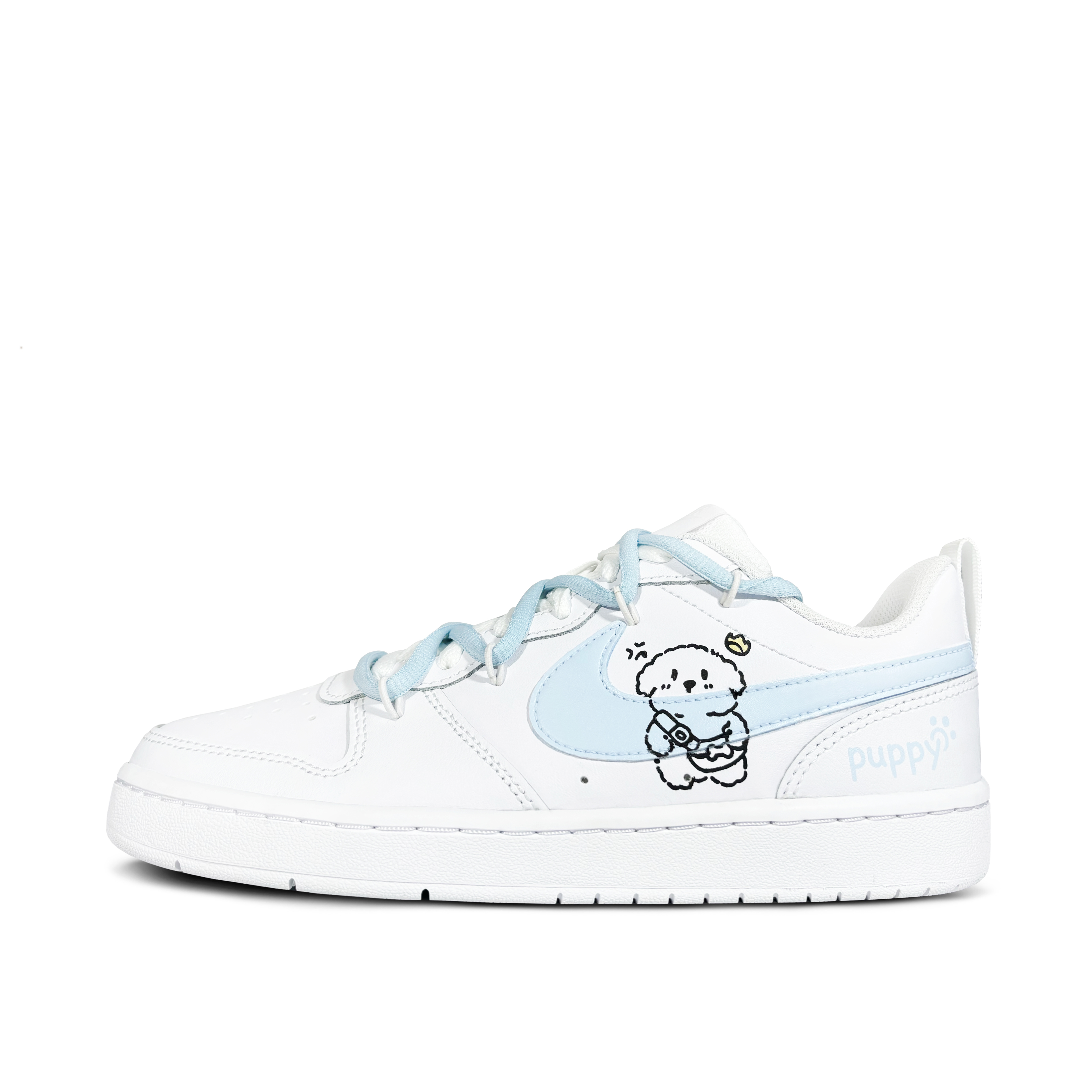 

Nike Детские кроссовки для скейтбординга Court Borough Low 2, белые, синие, подростковые