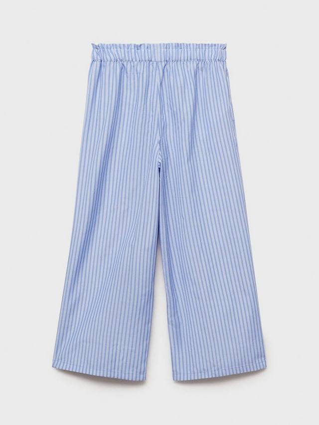Детские брюки патриция в полоску с широкими штанинами Mango, Blue/White — фото 4
