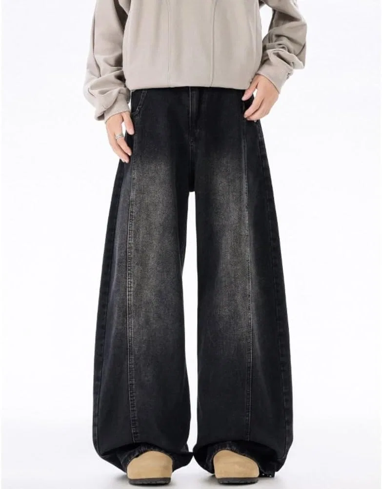 Джинсы свободные, Vintage Washed, Gray — фото 4