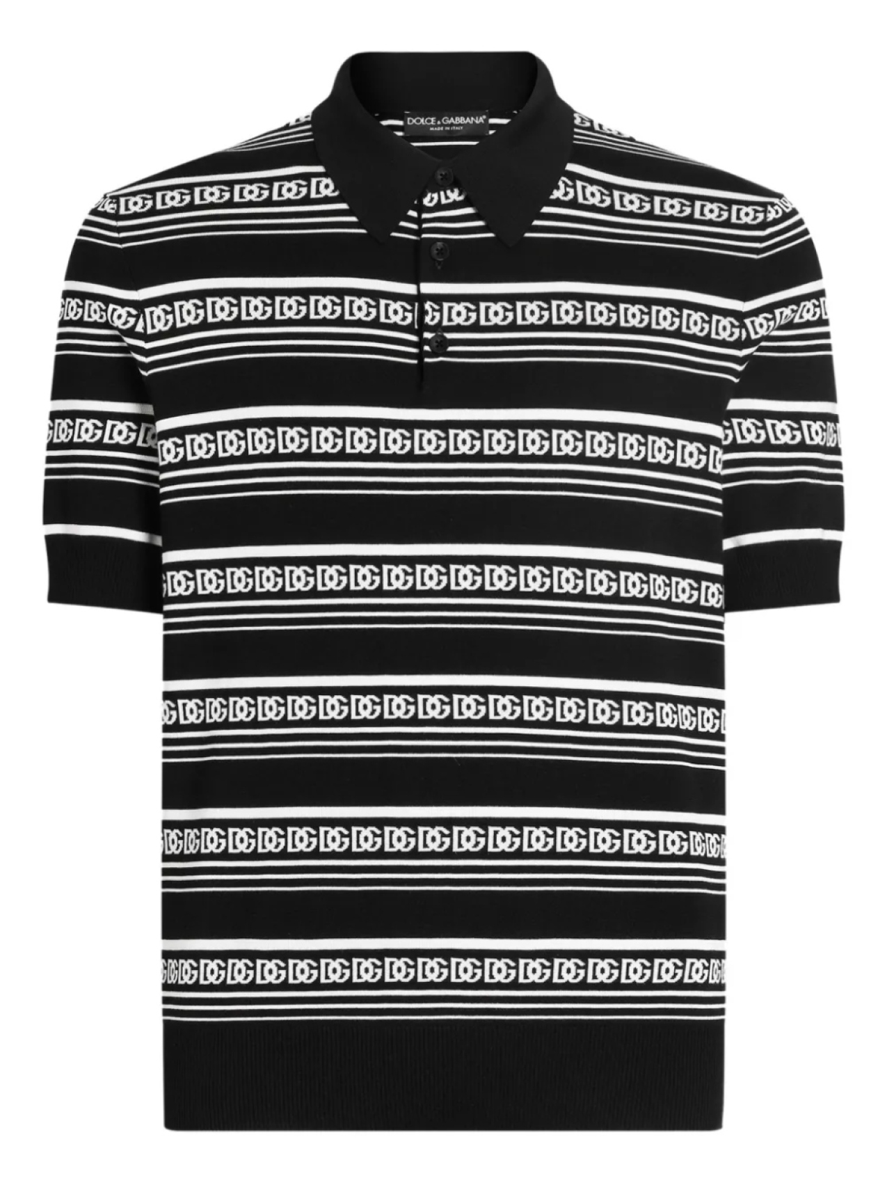 

Dolce & Gabbana шелковая рубашка поло, черный