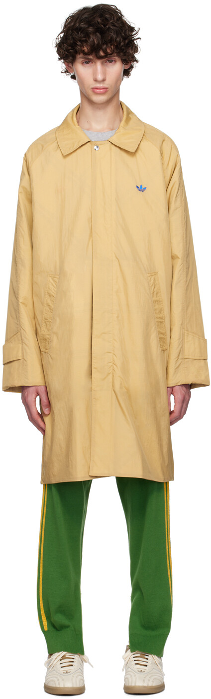 

Бежевое двустороннее пальто Adidas Originals Edition с вышитым логотипом Wales Bonner, Beige wb/Check jacq wb