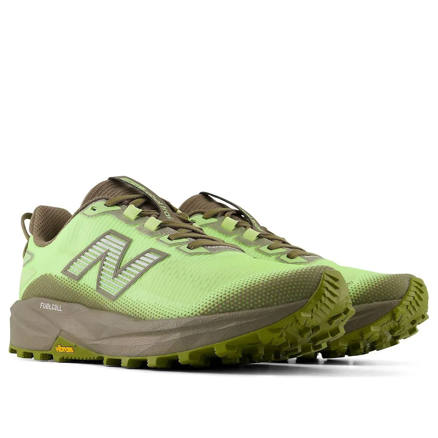 Кроссовки New Balance FuelCell Rebel Trail 'Afterglow Thunder Brown' MRBT66K, зеленый — фото 4
