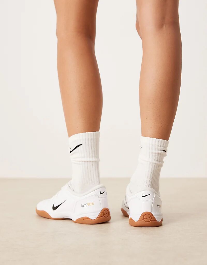 Кроссовки унисекс Nike T90 белого цвета с резиновой подошвой — фото 4