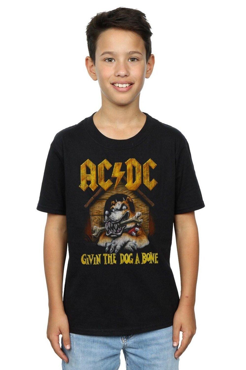 

Футболка «Подари собаке кость» AC/DC, черный