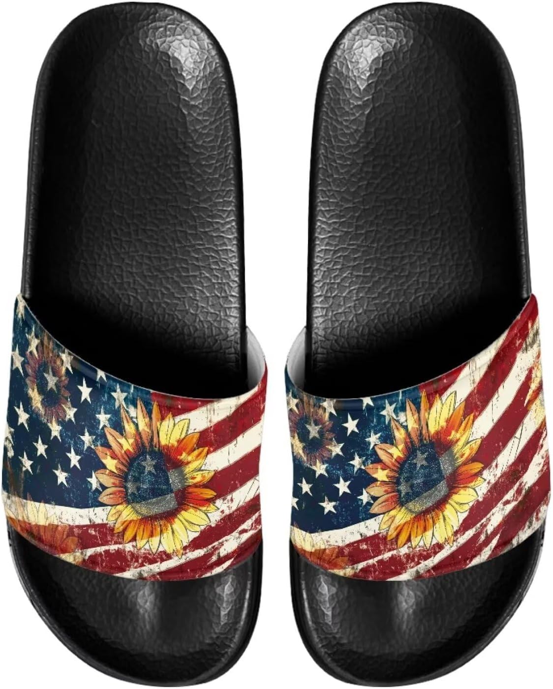 

Мужские и женские шлепанцы Cugasmaru, тапочки, сандалии, нескользящие для улицы, пляжа и дома, Sunflower American Flag