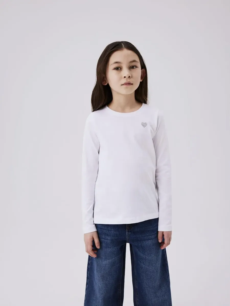 

Футболка Name It "NKFVIOLINE LS LOOSE TOP NOOS", белый