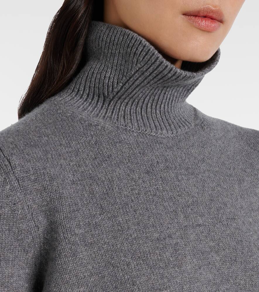 Укороченная водолазка из кашемировой смеси Alaïa, Anthracite — фото 4