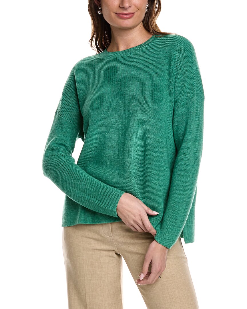 

АЙЛИН ФИШЕР Свободный шерстяной свитер Eileen Fisher, зеленый