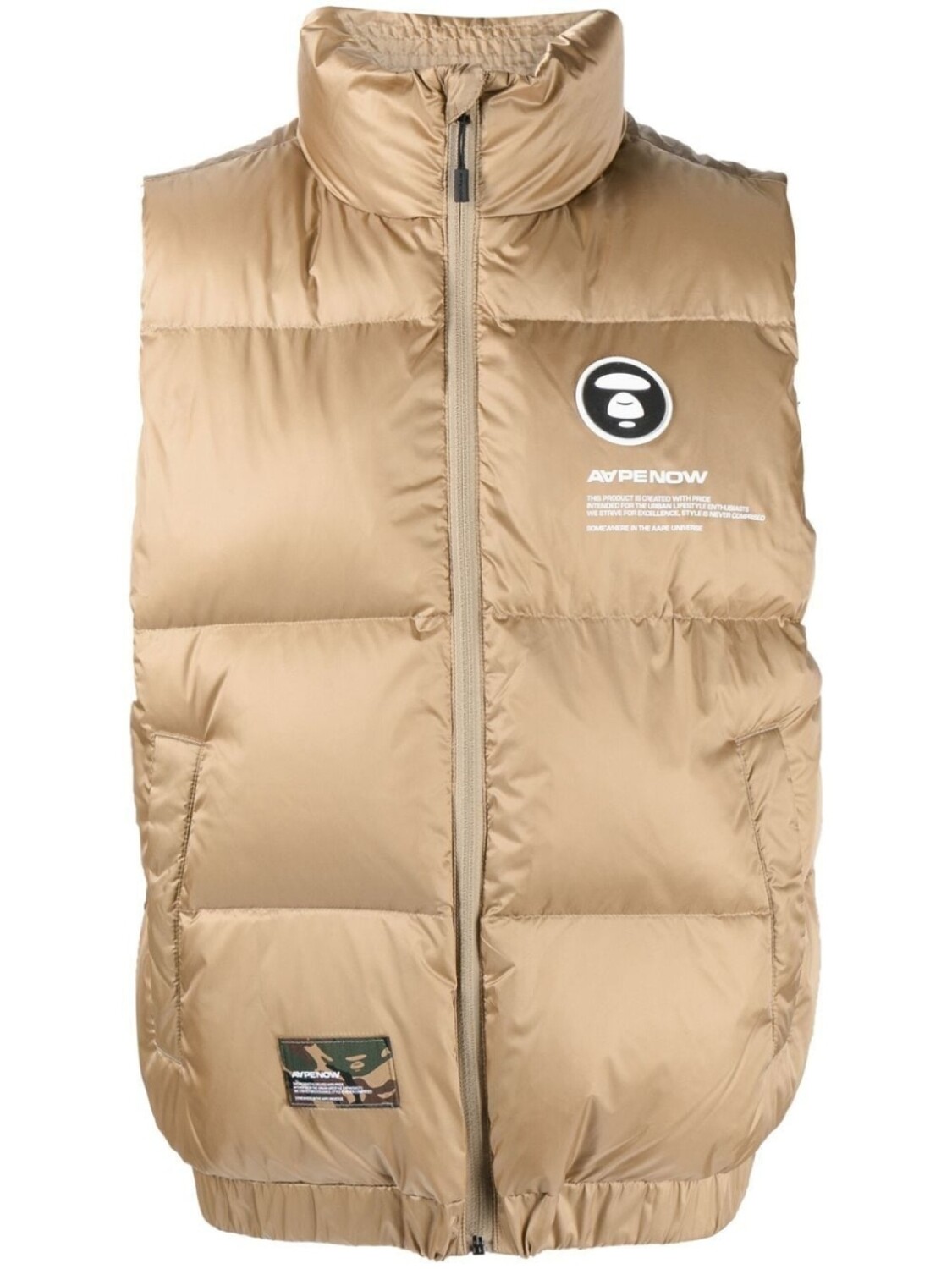 

Дутый жилет AAPE BY *A BATHING APE, коричневый