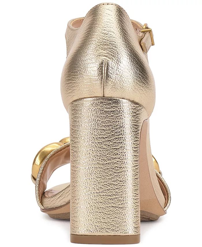 Женские босоножки Aurelia Chain на высоком каблуке Vince Camuto, золотой — фото 3