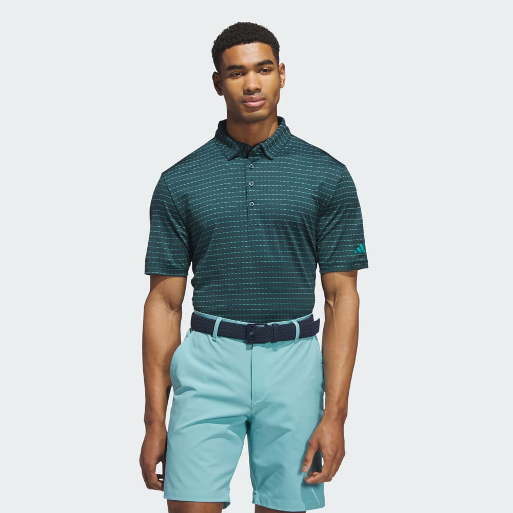 

Спортивная футболка Adidas Ultimate365 Dash Stripe Polo Shirt, цвет Aurora Ivy/Pure Teal