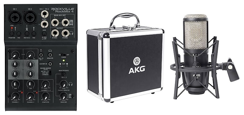 

Студийный конденсаторный микрофон AKG P420+ROCKMIX 4