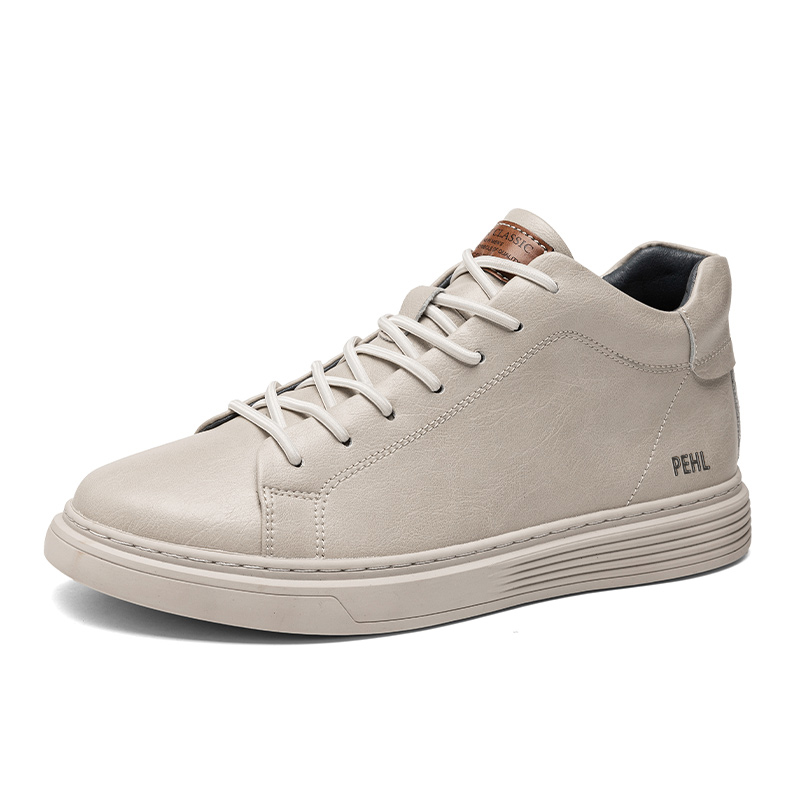 

PEHL Мужские мидтоп скейтборд кроссовки с флисовой подкладкой бежевые, цвет Beige Fleece-Lined