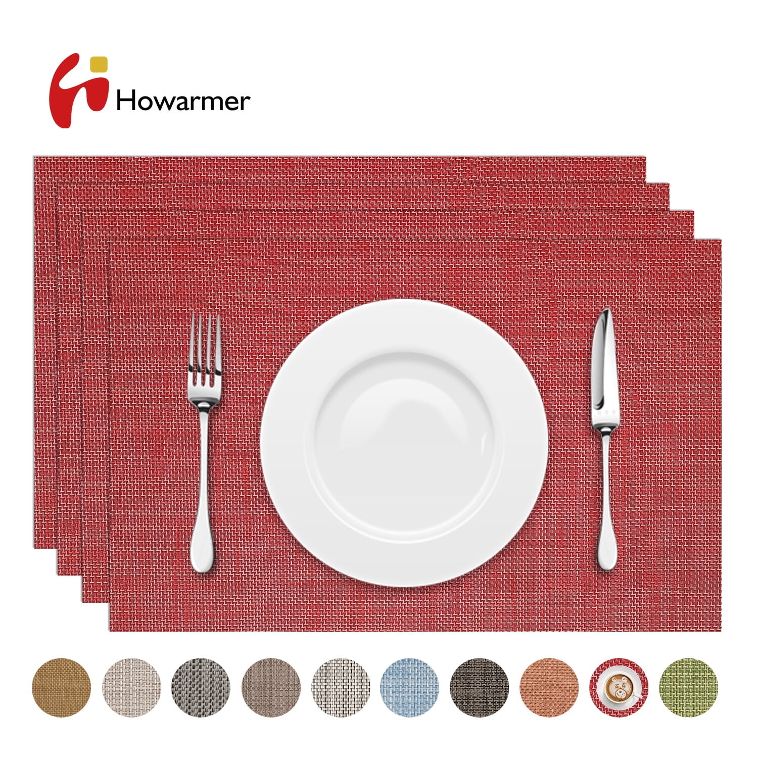 

Подставка для столовые приборы Howarmer Placemats, красный