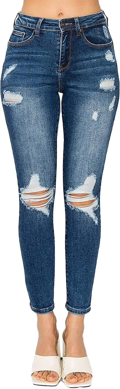 

WAX JEAN женские джинсы I Love You с завышенной талией и потертостями