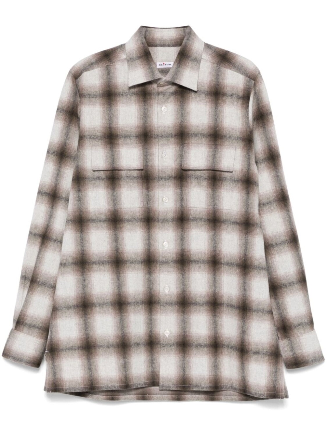 

Фланелевая рубашка Kiton, коричневый