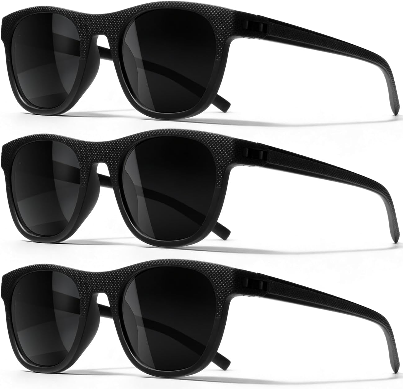 

Комплект из 3 поляризованных солнцезащитных очков для мужчин и женщин, легкие спортивные солнцезащитные очки с защитой от УФ-излучения для вождения, рыбалки и гольфа AWGSEE, 3pack-black