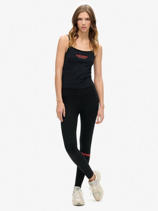 

Спортивные леггинсы с высокой талией Superdry, цвет Black/Fire Pink