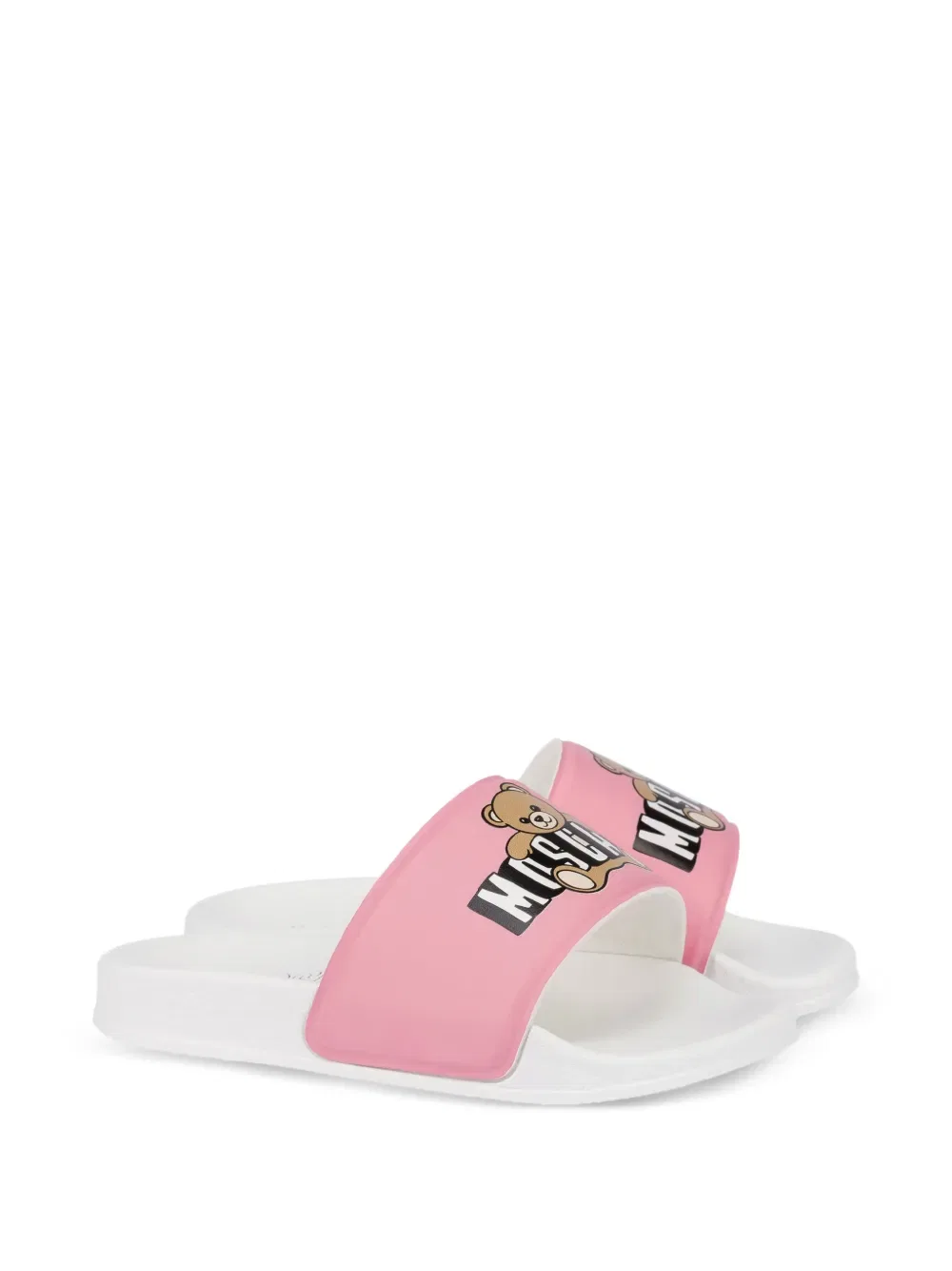 Сандалии с принтом в виде плюшевого мишки Moschino Kids, розовый