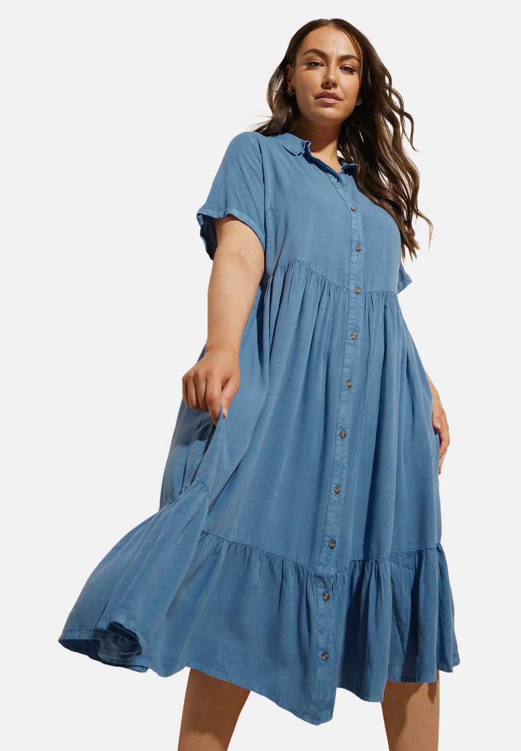 

Джинсовое платье CHAMBRAY Yours Clothing, синий