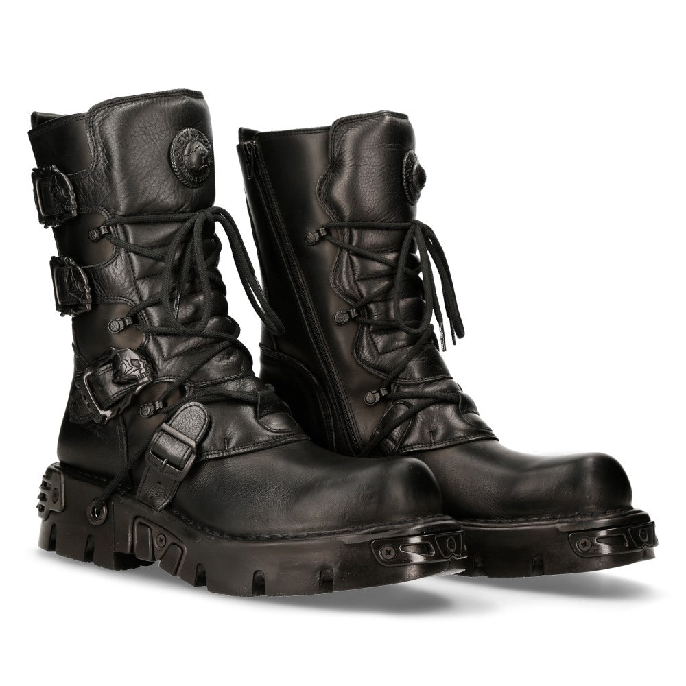 

391-S18 Кожаные полусапоги New Rock, черный