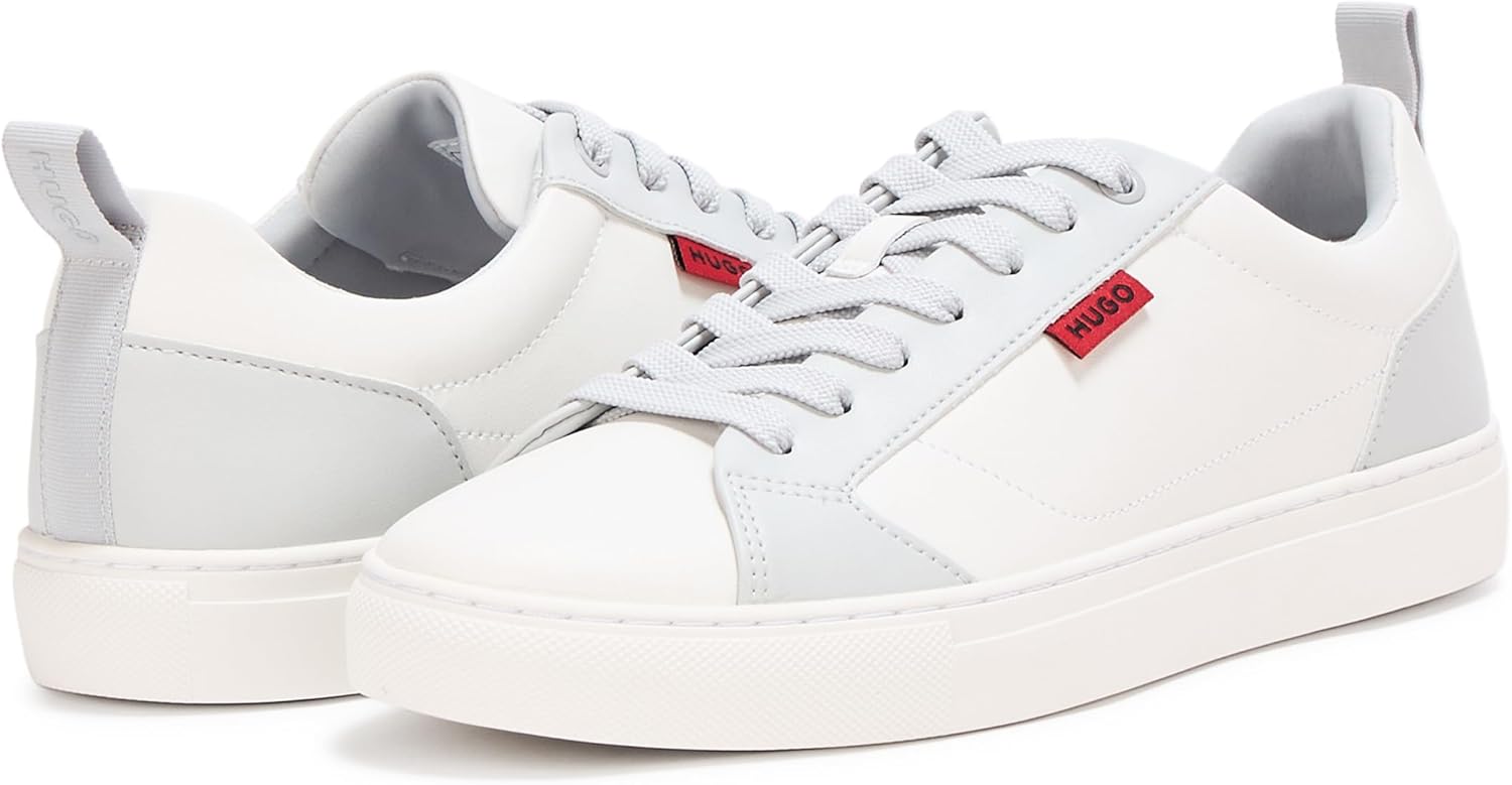 Кроссовки Hugo Mens Morrie с низким профилем, из кожи, дружелюбный стиль, белый — фото 3