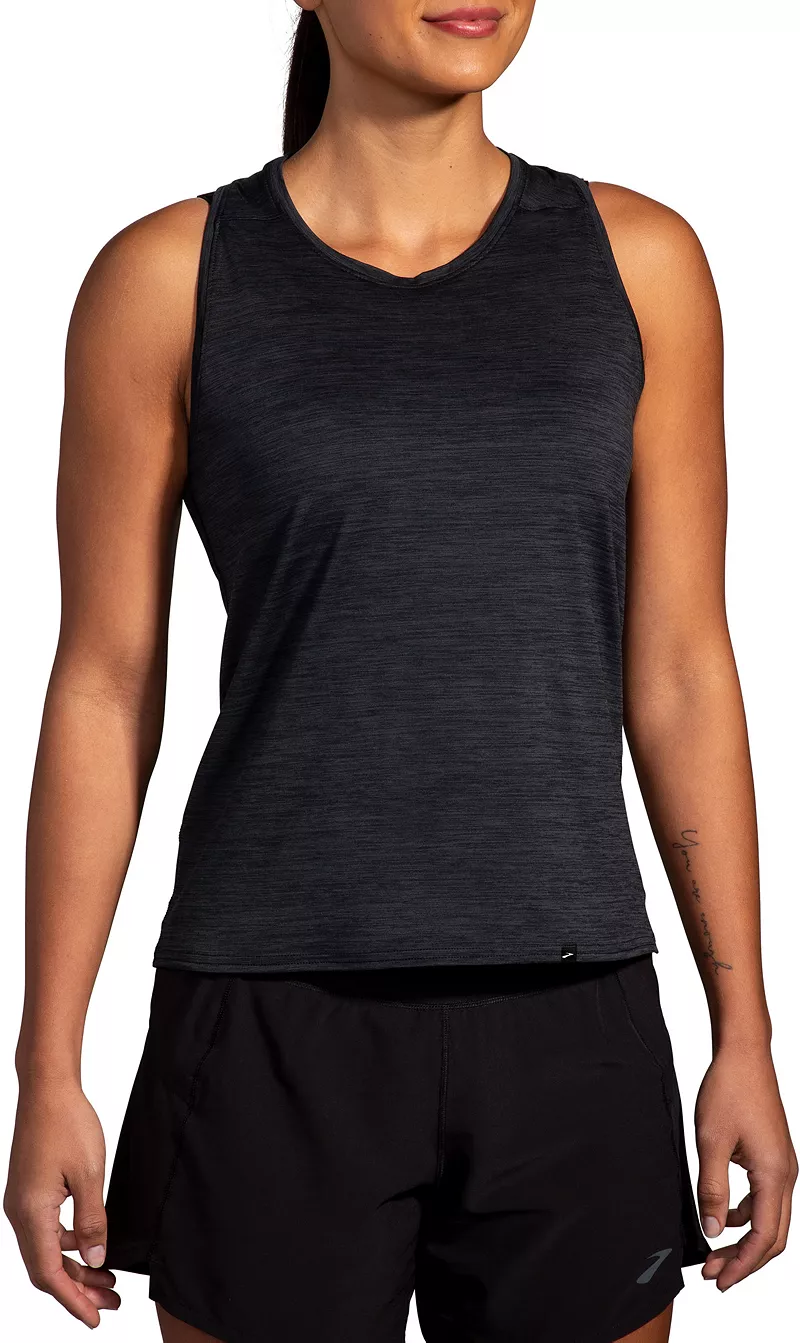 

Роскошная женская майка Brooks, цвет Heather Deep Black
