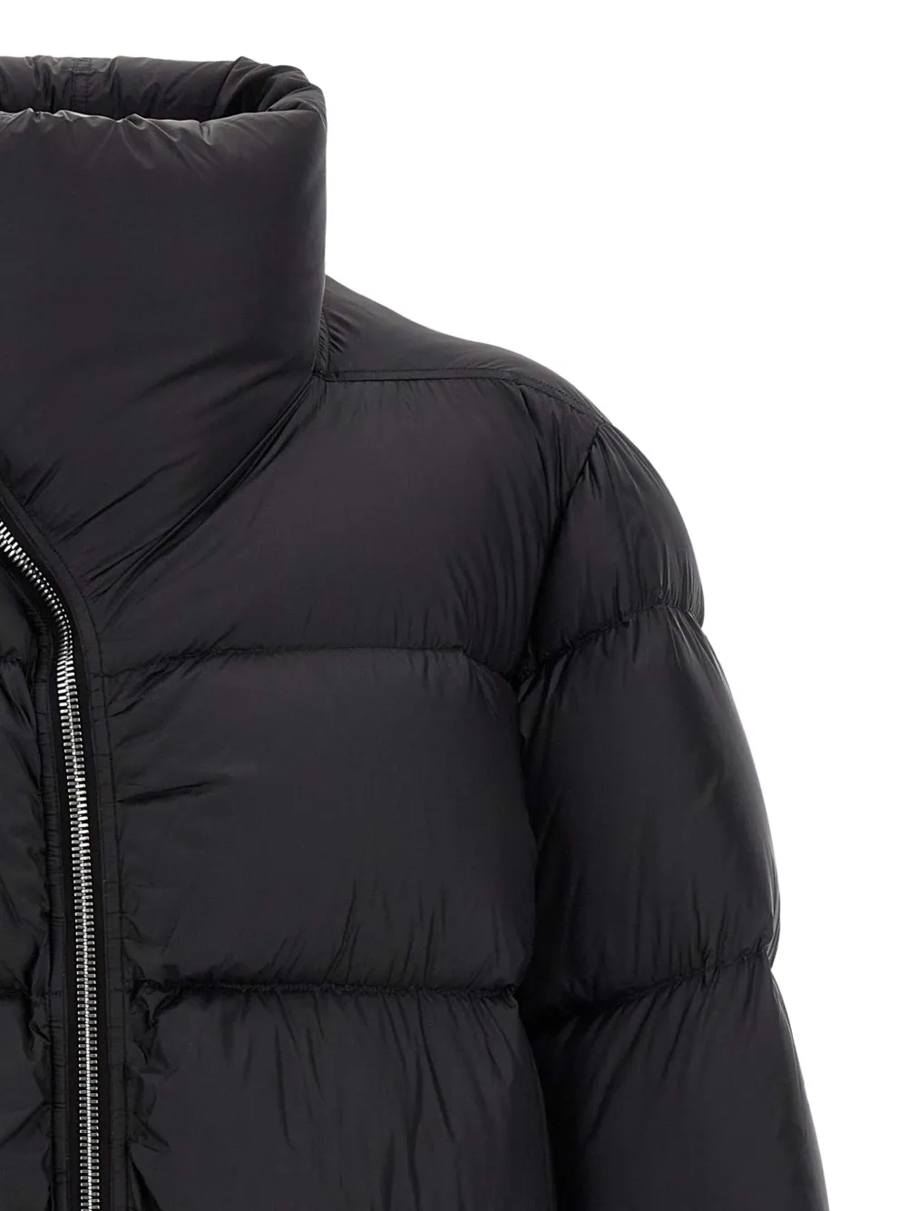 Стеганое пальто с черепаховым принтом Rick Owens, черный — фото 3