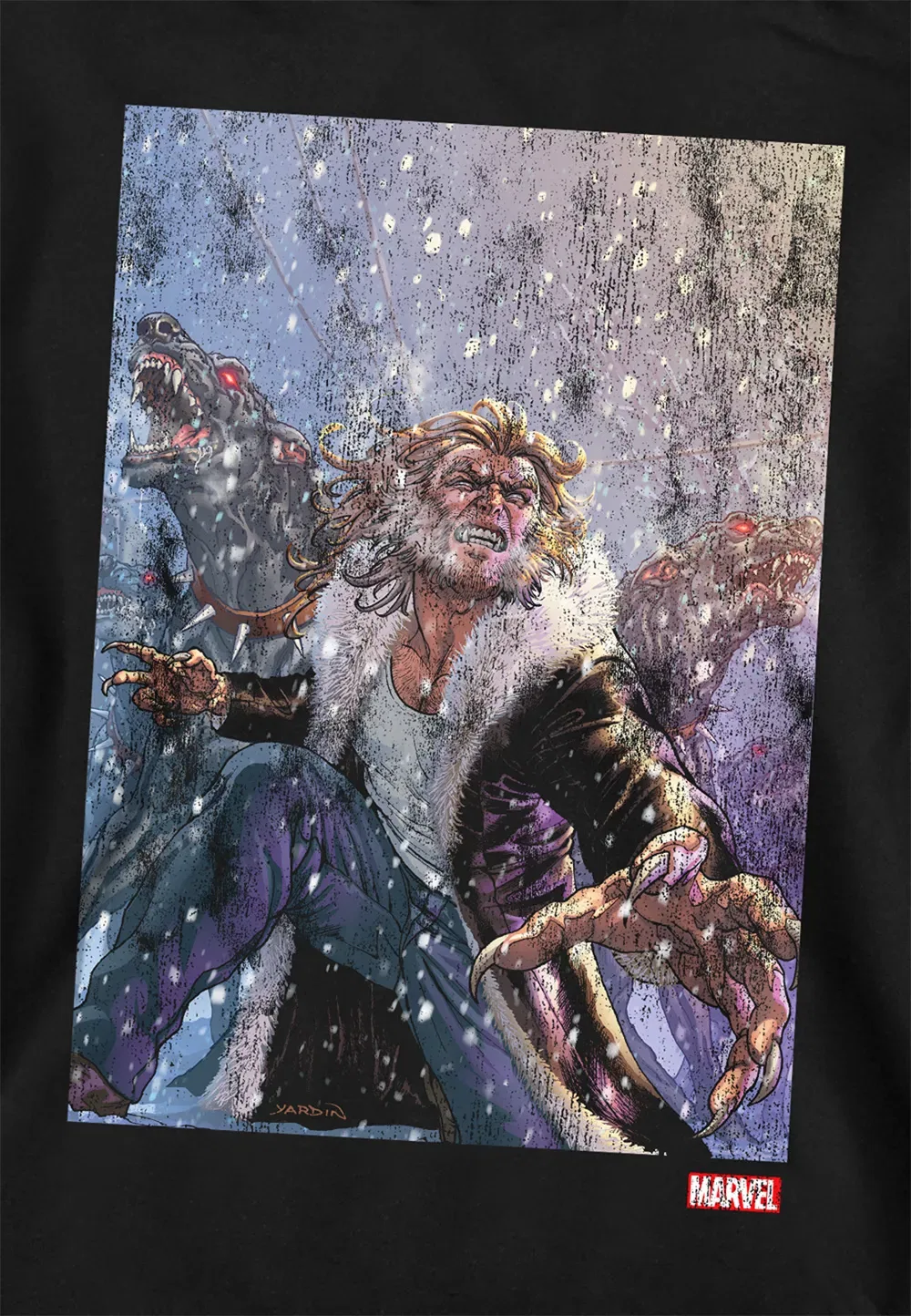 Детская худи Marvel X-Men Sabretooth, черная, черный — фото 2