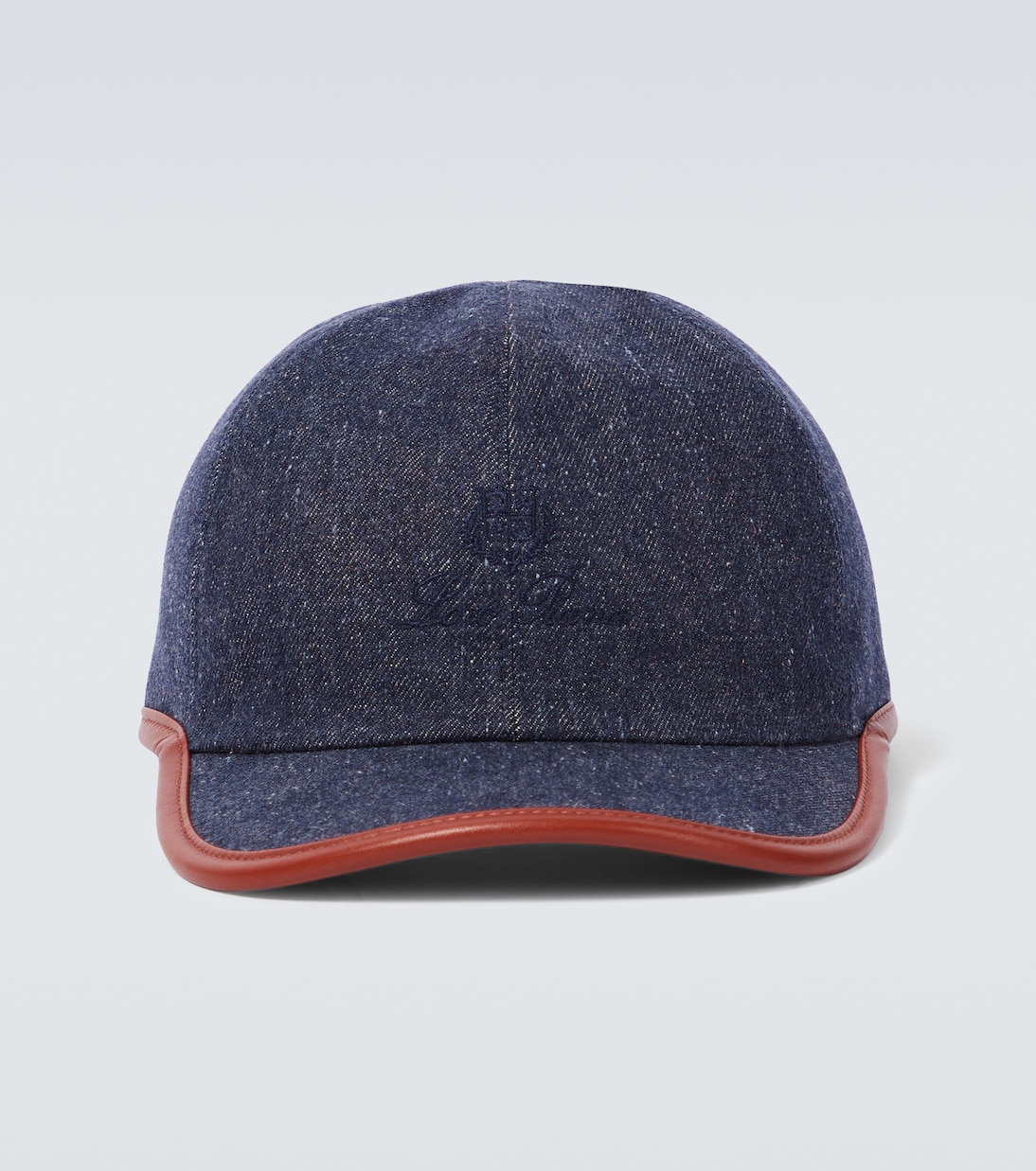 

Кожаная бейсболка из денима с кожаными вставками Loro Piana, Surge Blue