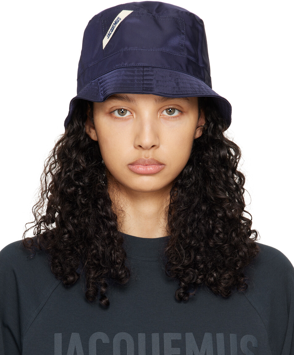 

Темно-синяя панама Le bob Ovalie Jacquemus