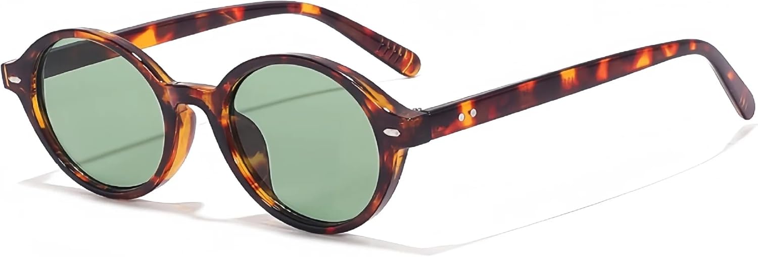 

Солнцезащитные очки с защитой UV400 | Овальные, с маленькими заклепками, в стиле панк и леопардового принта | для женщин и мужчин, для занятий спортом на открытом воздухе и вождения DSVIGF, Hawksbill Green