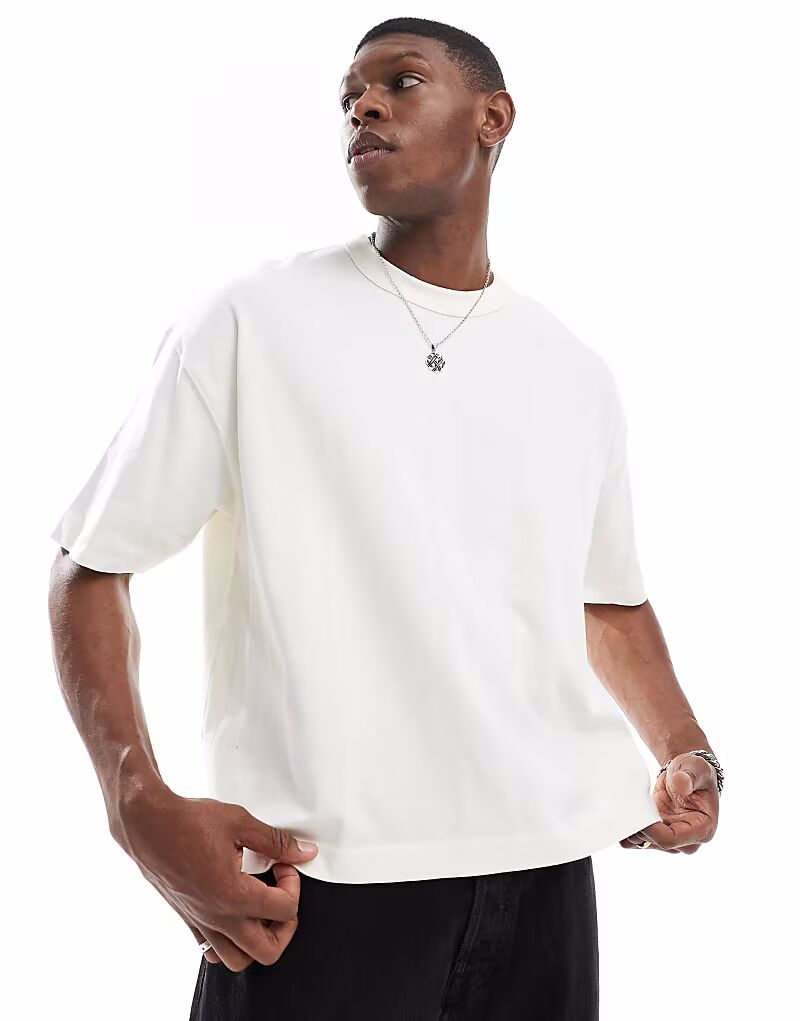 

Футболка свободного кроя ASOS DESIGN плотная, свободного кроя, кремового цвета - CREAM