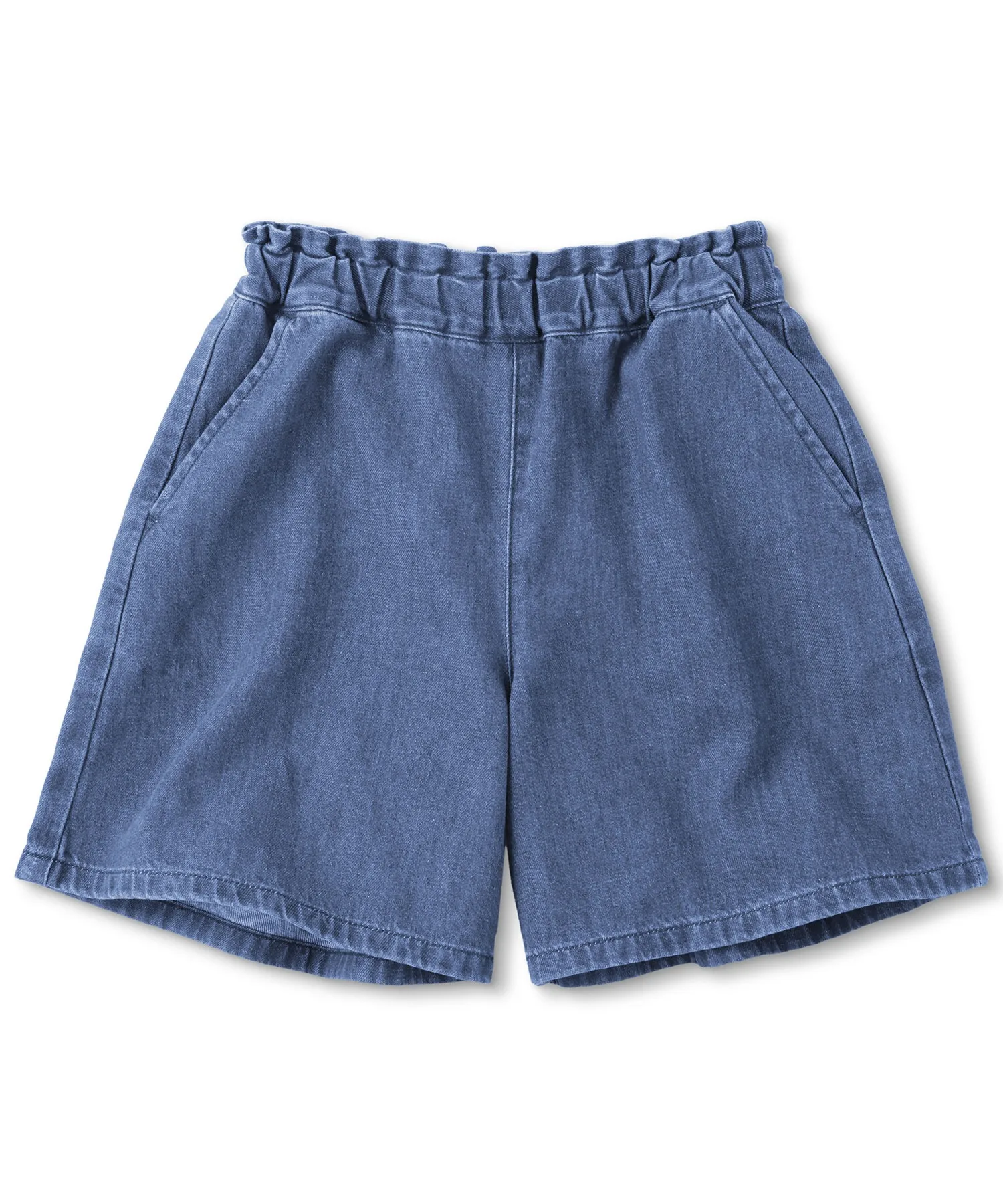 Детские джинсовые шорты из органического хлопка Kids Light Ons Denim Culottes Muji синие