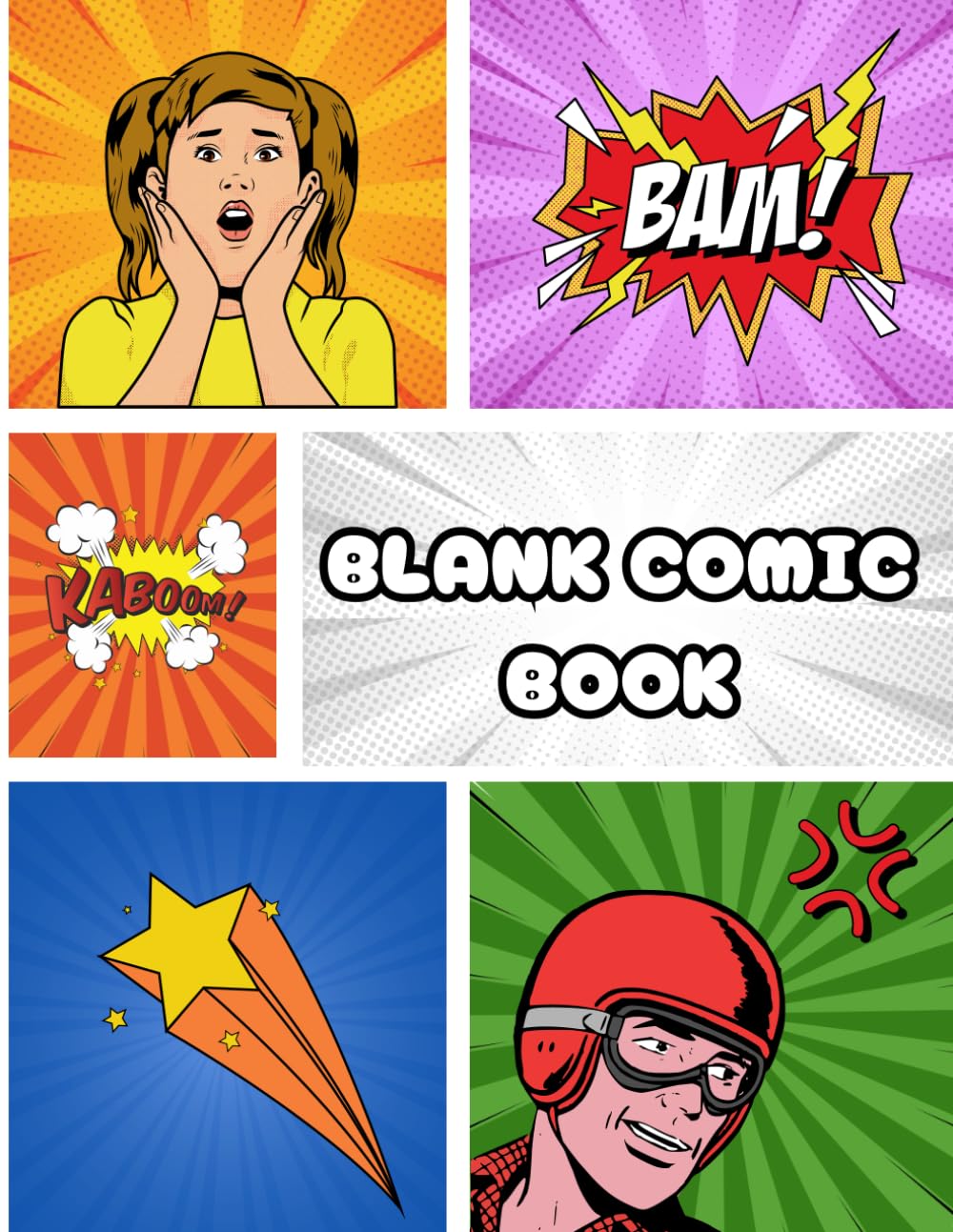 

Create Your Own Comic: A Blank Comic Book for Kids, Teens & Adults | DIY Sketchbook with Panel Templates: Unleash Your Creativity | Draw, Write & ... | 110+ Blank Pages with Various Panel Layouts (Independently published)