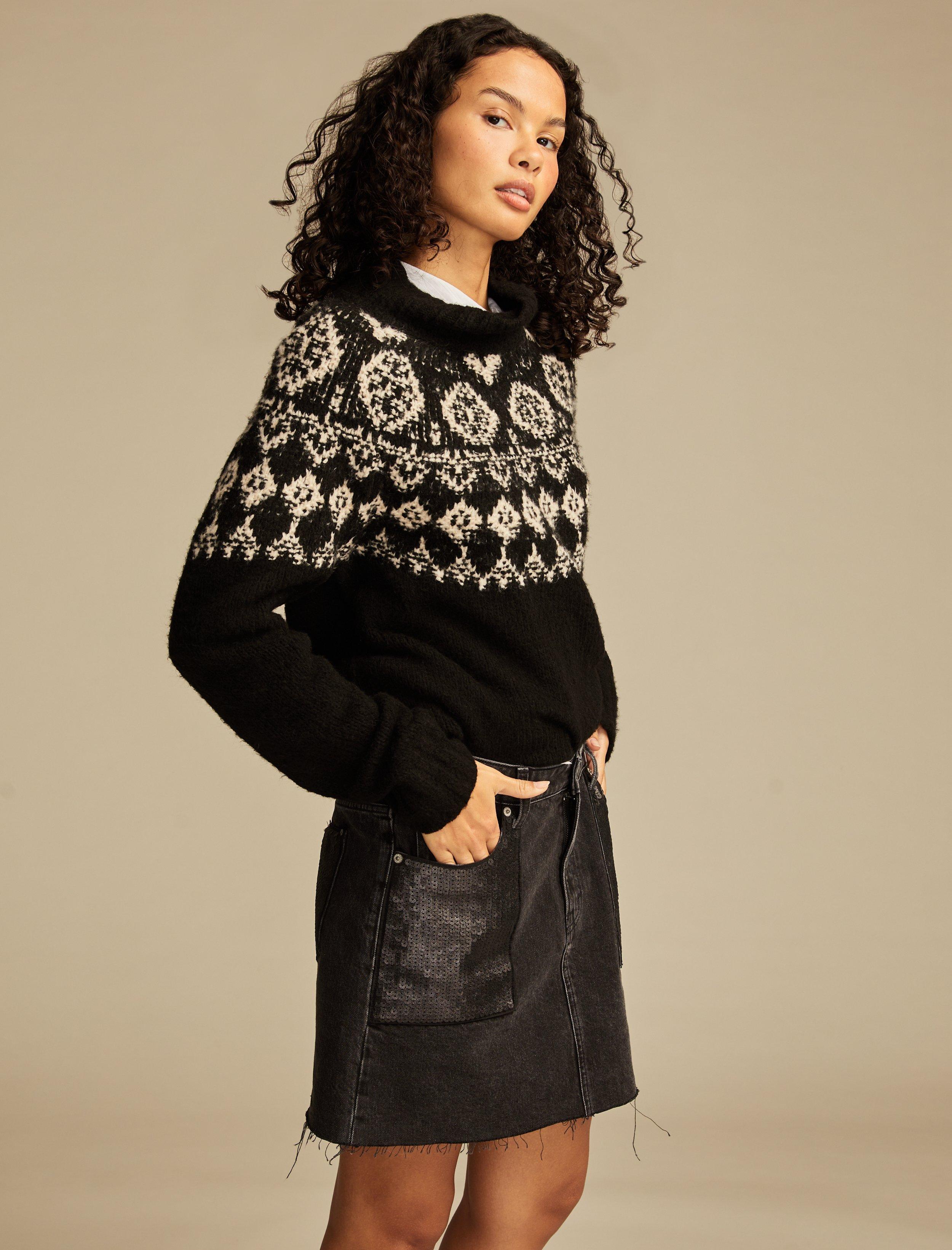 

Женская джинсовая мини-юбка Lucky Brand с металлическим оттенком, черный