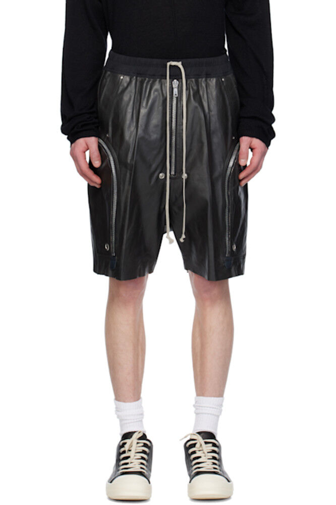 

Черные кожаные шорты Hollywood Bauhaus Bela Rick Owens