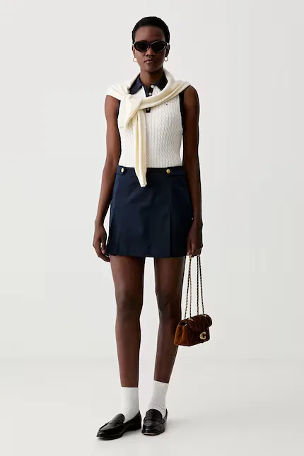 Юбка мини расклешенная Tommy Hilfiger, синий — фото 2